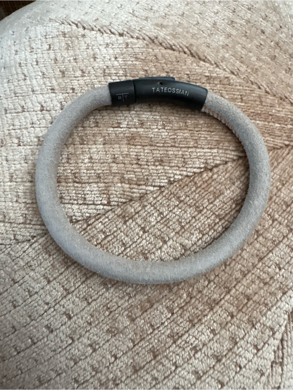 TATEOSSIAN London Men’s Bracelet Leather Suede Beige ✨NEW $250